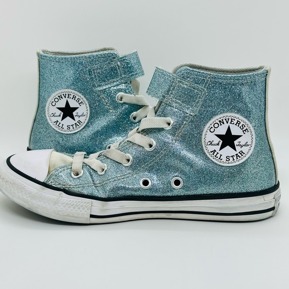 Converse All Star Glitter High Top Girls’ Shoes “Winter Slay” Size 1Y - Picture 2 of 11